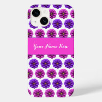 Coque iphone - Fleurs roses et violettes