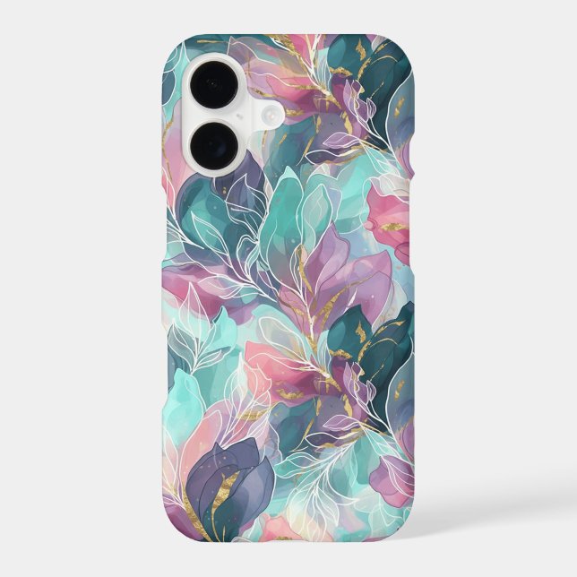 Coque iPhone Fleurs Teintées de Joaillerie (Verso)