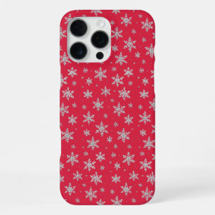 Coque iPhone 16 Pro Max Flocon de neige argenté élégant Vacances d'hiver