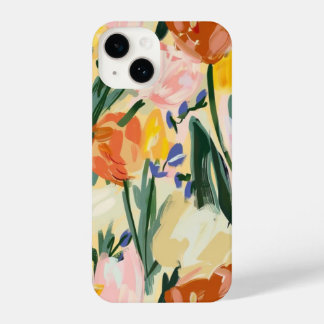 Coque Pour iPhone 14 floral colorful glossy phone case