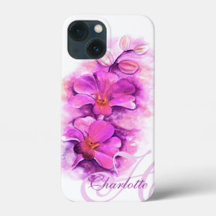 Coque iphone floral de l'art orchidée radieux