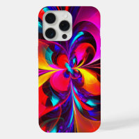 Floral moderne Art Abstrait Rouge Bleu Motif #07