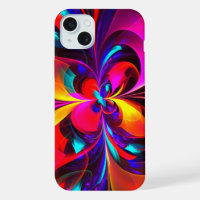 Floral moderne Art Abstrait Rouge Bleu Motif #07