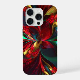 Floral moderne Art Abstrait Rouge Vert Motif #11