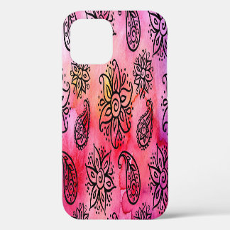 Coque iPhone 12 Floral ornemental : Ethnic Seamless