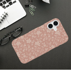 Coque iPhone 16 Plus Florales de crème vintage - Élégant romantique