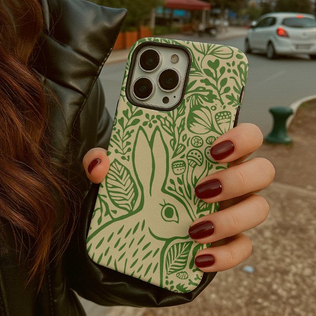 Coque iPhone Flore Rabbit Nature Inspiré Art Imprimer (Créateur téléchargé)