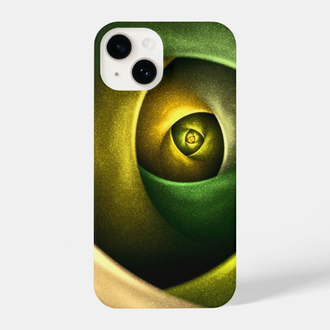 Coque iPhone Flore verte Florale moderne Art Abstrait Motif #23 (Verso)