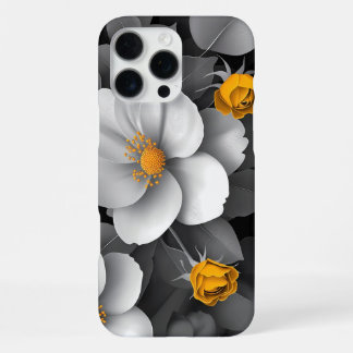 Coque iPhone 16 Pro Max Flores dorées