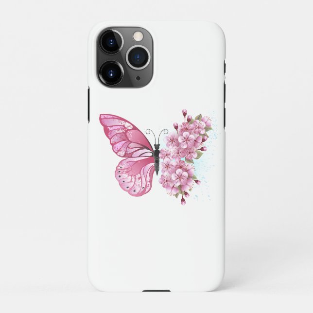 Coque iPhone Flower Butterfly (Dos)
