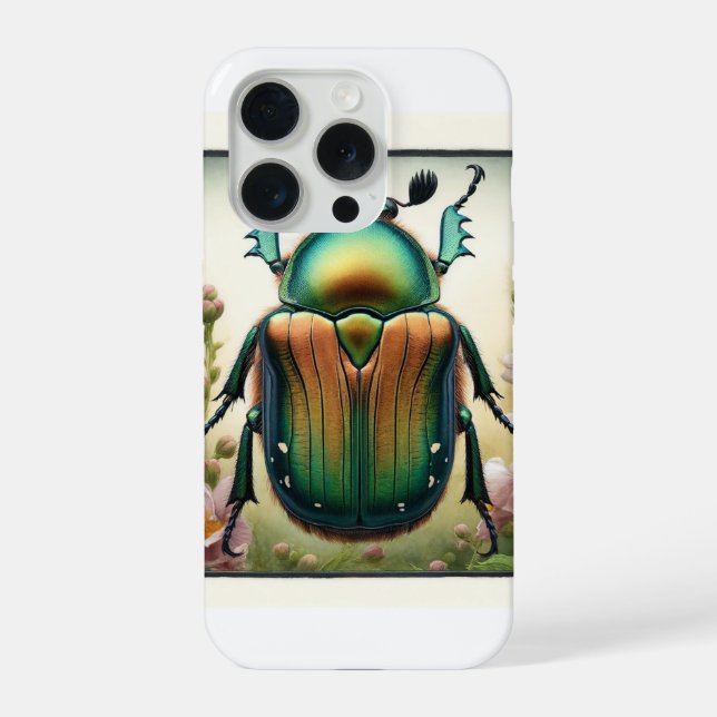 Coque iPhone Flower chafer beetle 131024IREF219 - Watercolor (Verso)