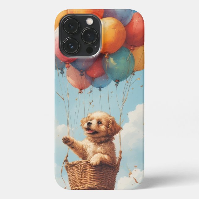 Coque iPhone Flying Puppy (Verso)