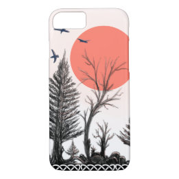 coque iphone foncé de forêt