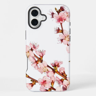 Coque iPhone 16 Plus Fond floral rose 