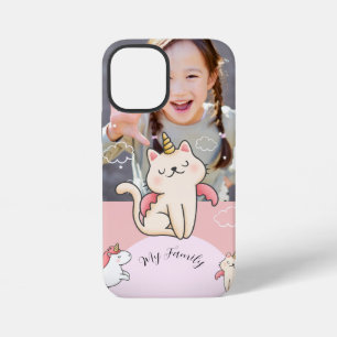 Coque iPhone 12 Mini Fond rose et fille douce
