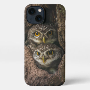 Etui iPhone 13 Forest Deux Owls Looking