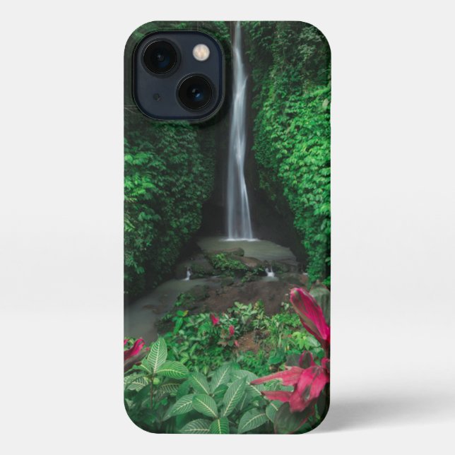 Coque iPhone Forêt | Cascades Leke Leke Waterfalls à Bali (Verso)