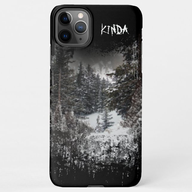 Coque iPhone Forêt foncée | Boîtier téléphonique de forêt neige (Dos)
