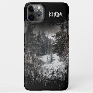 Coque iPhone 11Pro Max Forêt foncée   Boîtier téléphonique de forêt neige