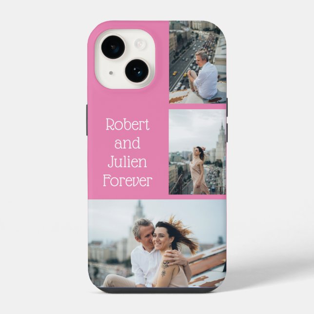 Coque iPhone Forever couple avec trois couples photos (Verso)