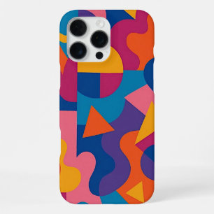 Coque iPhone 16 Pro Max Formes Amorphes Funky Colorées Motif Artistique