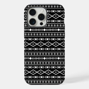 Formes Aztec Motif gris noir