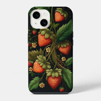 Coque Pour iPhone 14 Fraises vintages