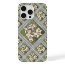 Coque iphone frappant avec des fleurs de la Couron