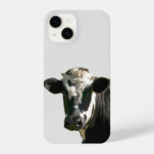Coque Pour iPhone 14 Fun Holstein Vache Laitier ferme Humour animal