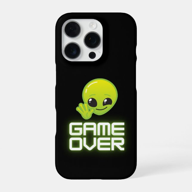 Coque iPhone Game Over Alien – Gamer Vibe (Verso)