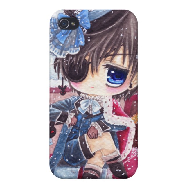 Coque iPhone Garçon mignon avec la correction d'oeil (Dos)