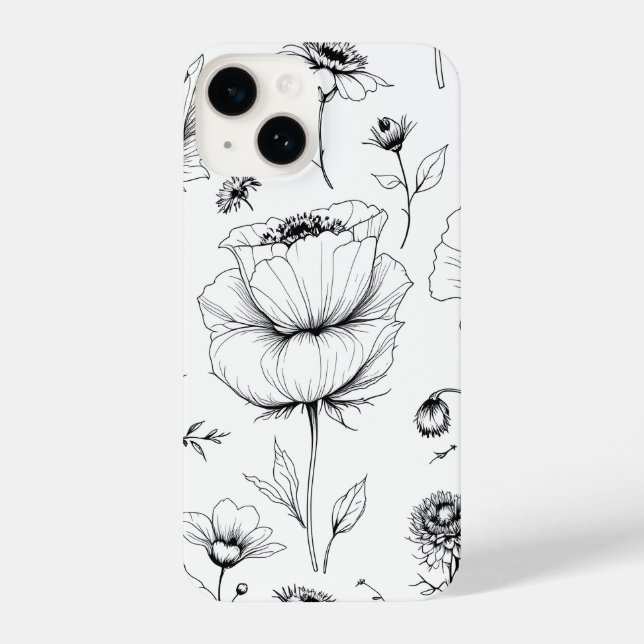 Coque iPhone Garden Glam : Housse téléphonique florale luxueuse (Verso)