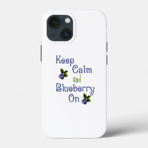 Etui iPhone 13 Mini Gardez Le Calme Et Le Blueberry Sur Coque-Mate coq