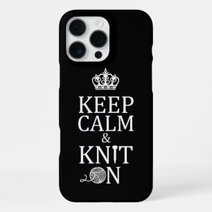 Coque iPhone 16 Pro Max Gardez Le Knit Calme Sur L'Artisanat Sombre