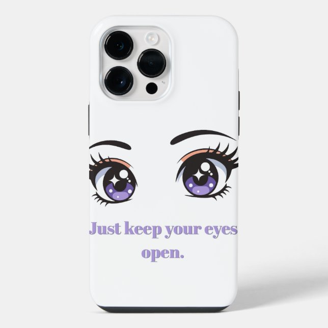 Coque iPhone "Gardez simplement les yeux ouverts" Téléphone à e (Verso)