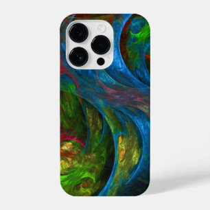 Coque Pour iPhone 14 Plus Genèse Bleu Art Abstrait