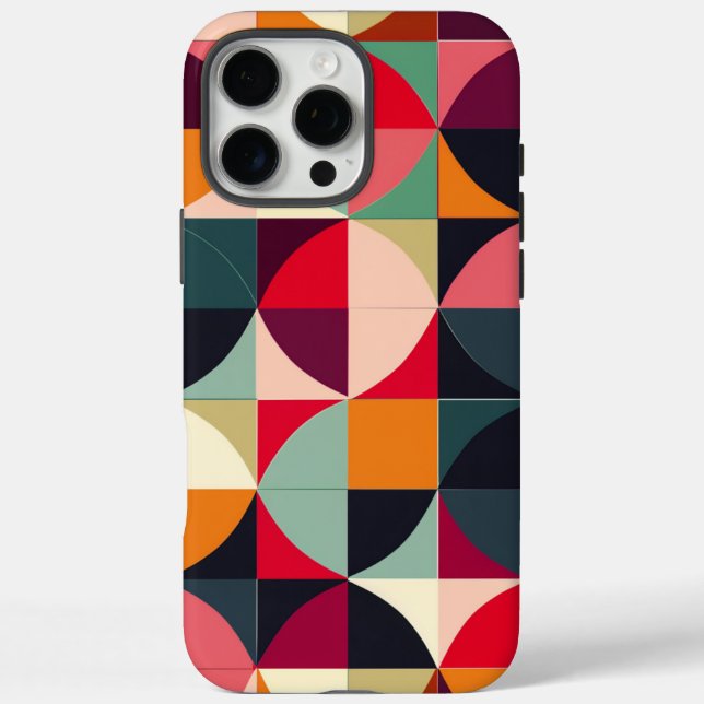 Coque iphone géométrique rétro-inspiré (Verso)