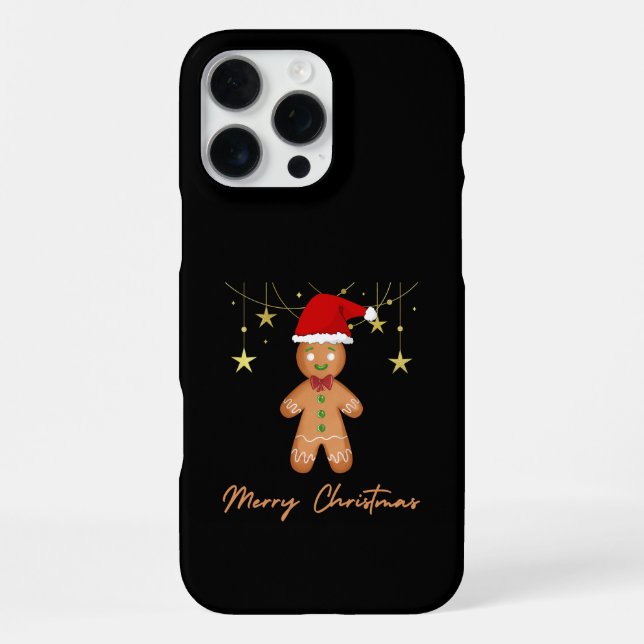 Coque iPhone Gingerbread Salutations Noël (Verso)