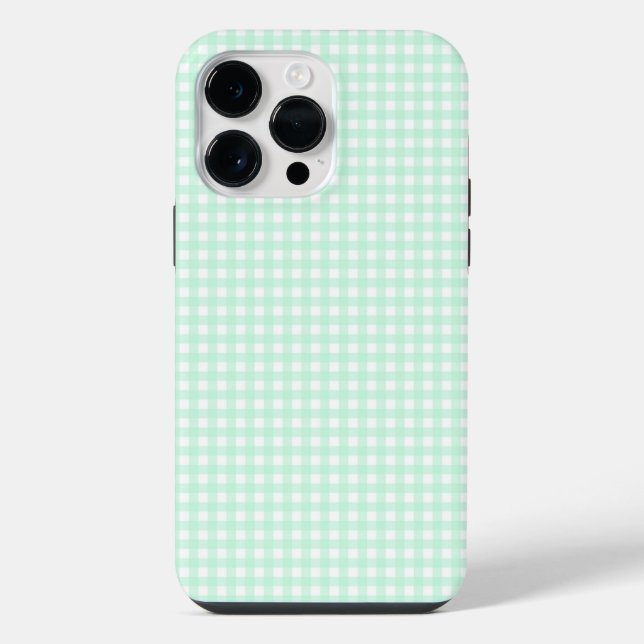 Coque iPhone Gingham Vert F & L (Verso)