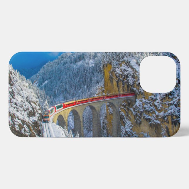Coque iPhone Glace et neige | Express Bernina, Suisse (Verso Horizontal)
