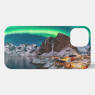 Etui iPhone 13 Glace et neige   Northern Lights, Norvège