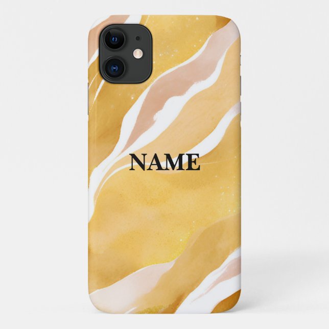 Coque iphone Gold & Marbre blanc (Dos)