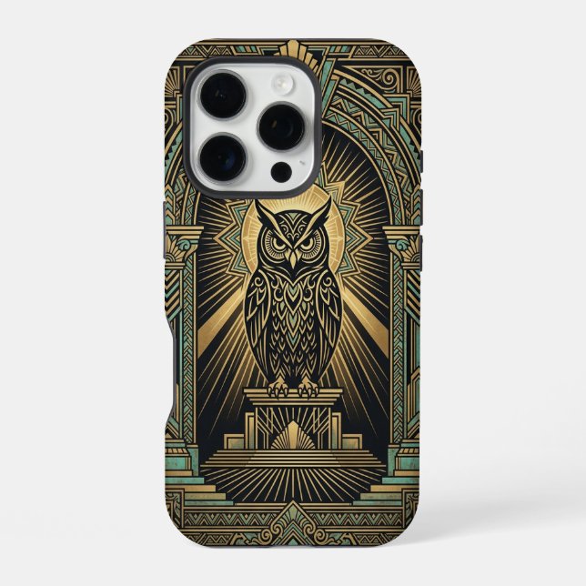 Coque iPhone Golden Owl Guardian |  iPhone 16 Pro Case (Verso)