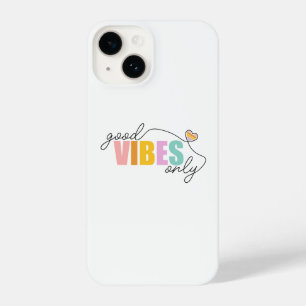 Coque Pour iPhone 14 Good Vibes seulement Rainbow Heart