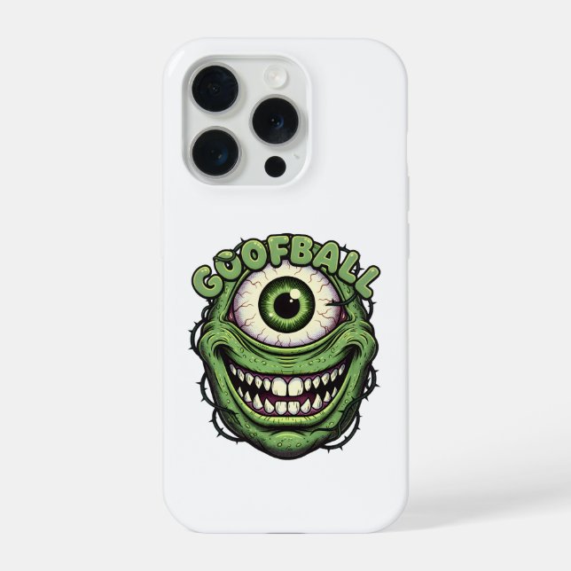 Coque iPhone Goofball Monster Eye – Funny Creepy One-Eyed Carto (Verso)