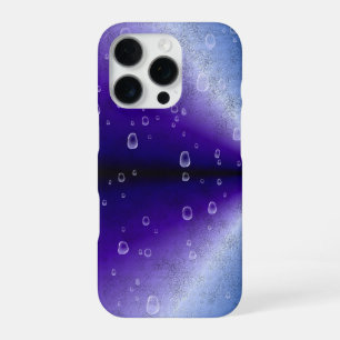 Coque iPhone 16 Pro Gouttes de pluie sur arc-en-ciel violet