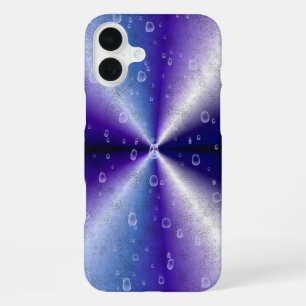 Coque iPhone 16 Plus Gouttes de pluie sur arc-en-ciel violet