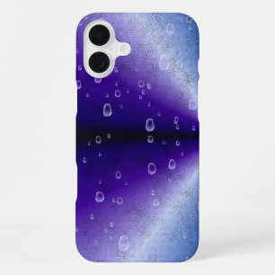 Coque iPhone 16 Plus Gouttes de pluie sur arc-en-ciel violet