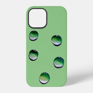 Coque iPhone 12 Gouttes d'eau verte art de l'eau