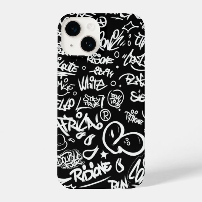 Coque iPhone Graffiti street art iPhone 14 Slim Fit Coque, bril (Verso)